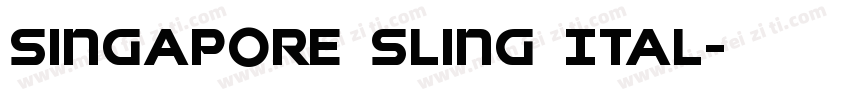 Singapore Sling Ital字体转换